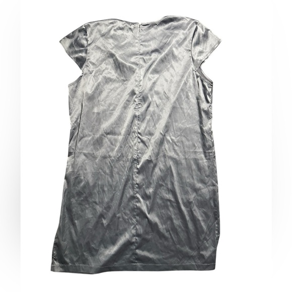 Universal Standard Glossy Gray Alexandrina Satin Pocket Dress Medium - Picture 8 of 8